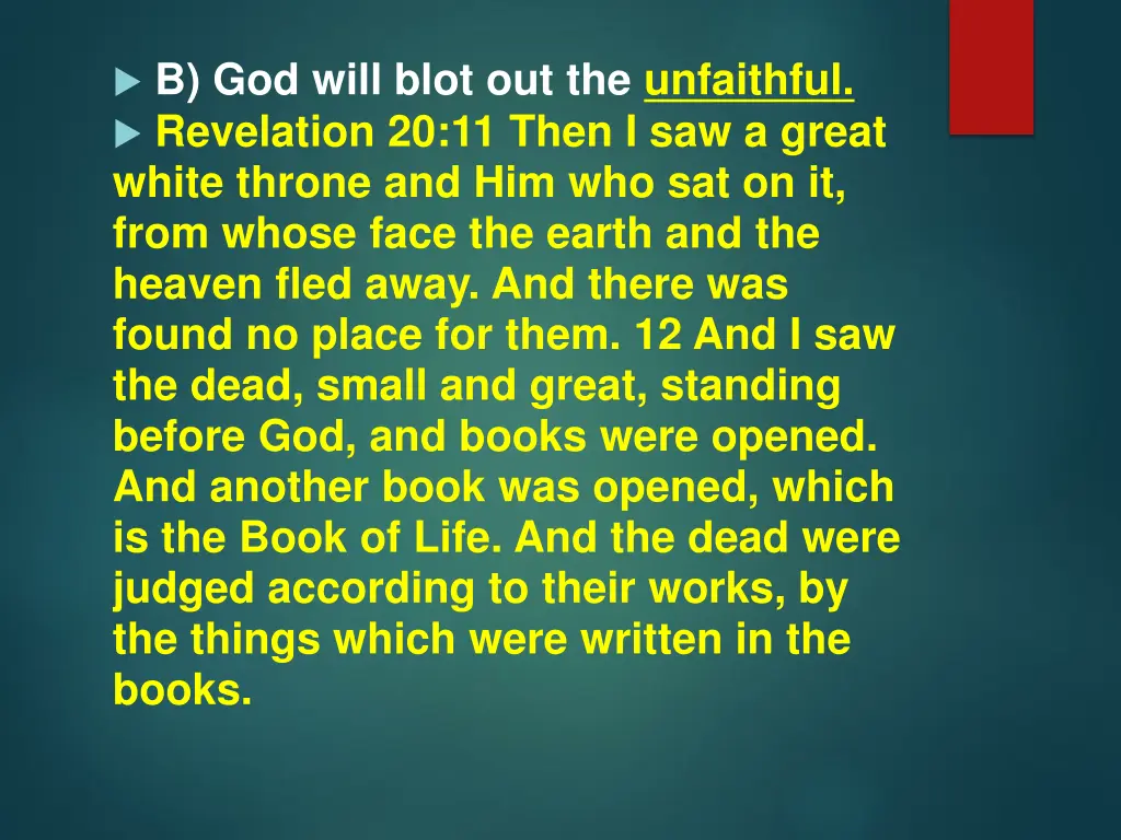 b god will blot out the unfaithful revelation