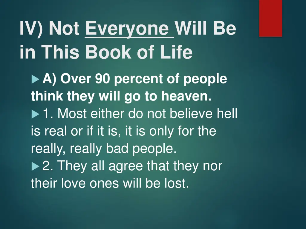 iv not everyone will be in this book of life