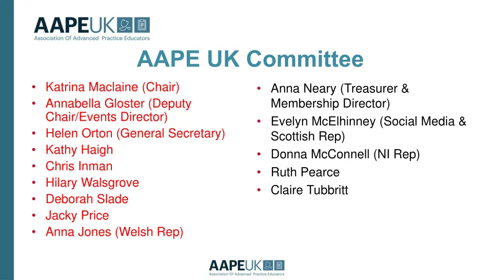 aape uk committee