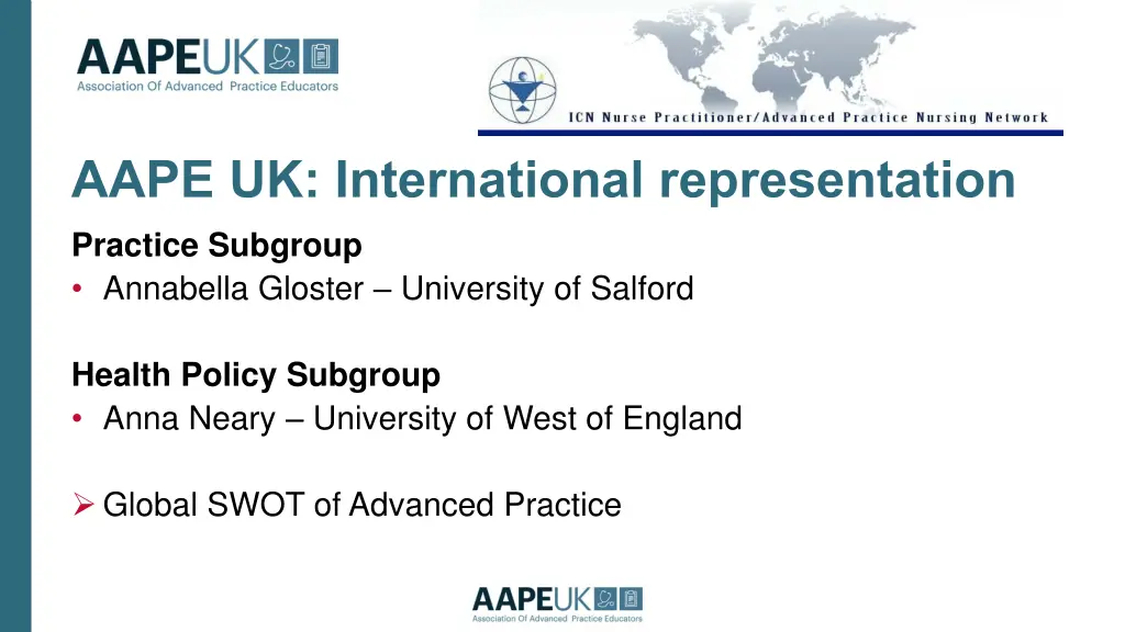 aape uk international representation