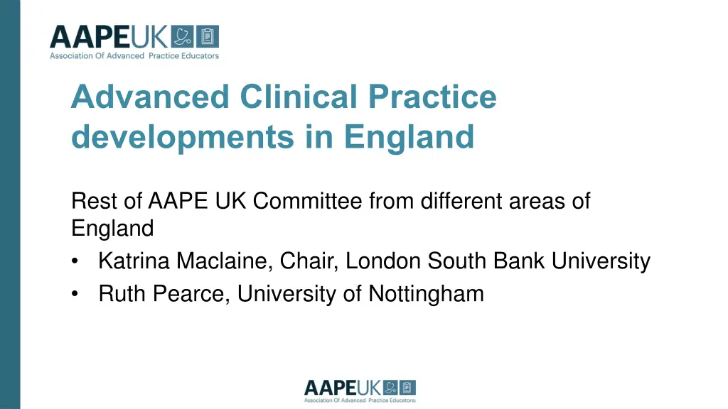 advanced clinical practice developments in england