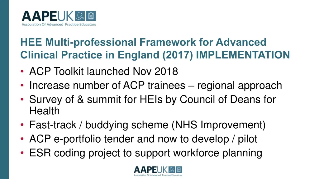 hee multi professional framework for advanced