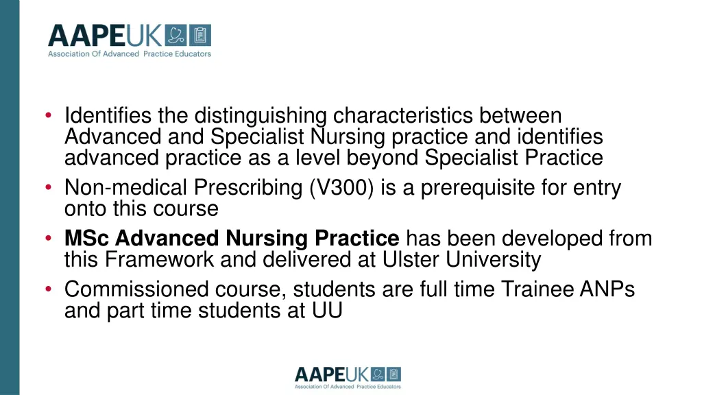 identifies the distinguishing characteristics