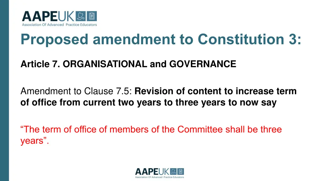 proposed amendment to constitution 3