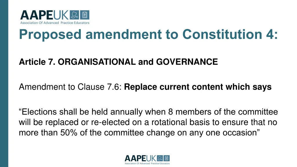 proposed amendment to constitution 4