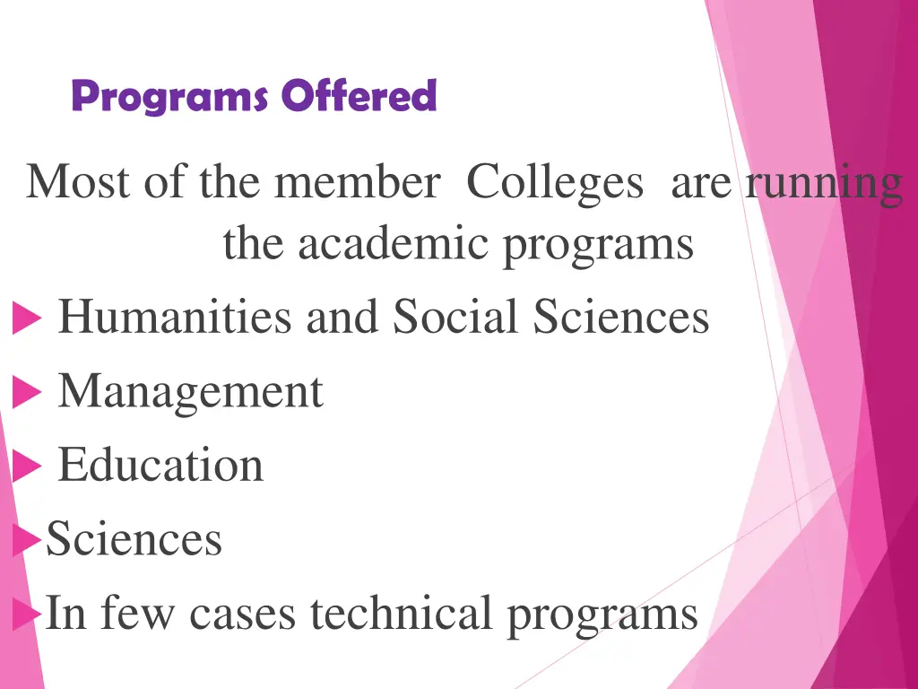 programs offered