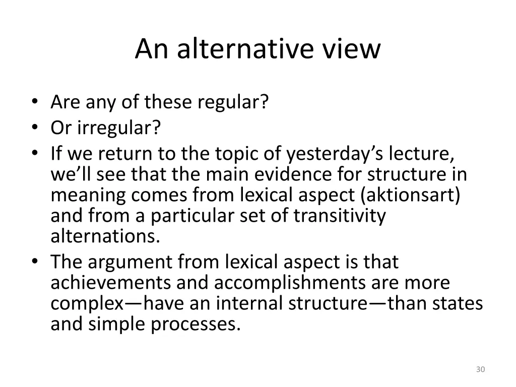 an alternative view 2