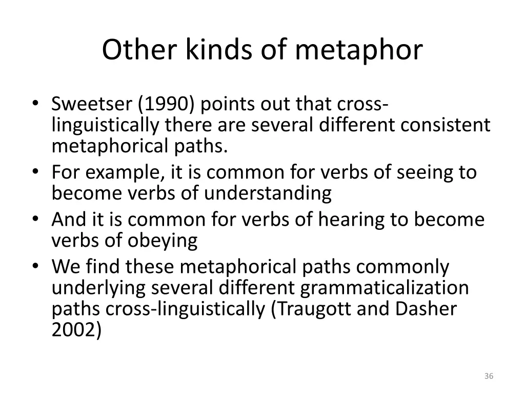 other kinds of metaphor
