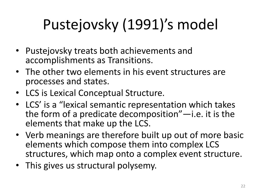 pustejovsky 1991 s model 1
