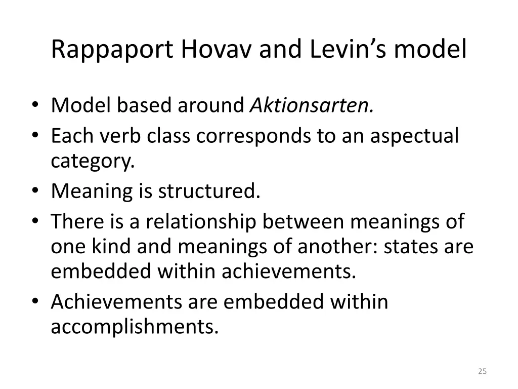 rappaport hovav and levin s model 1