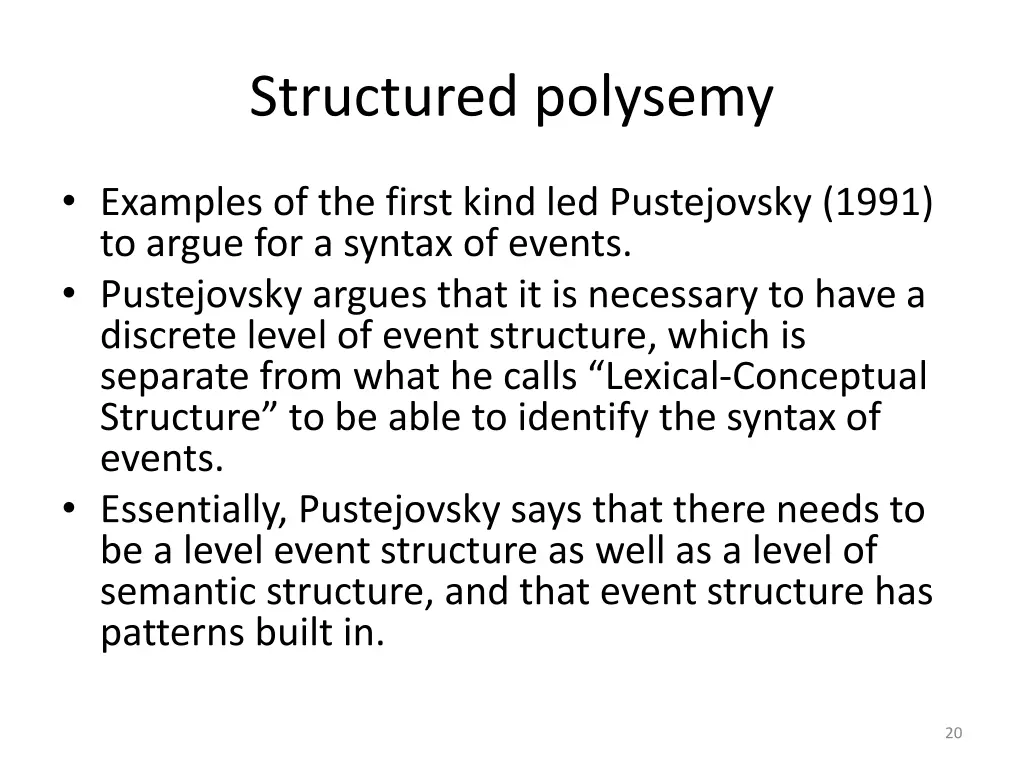 structured polysemy 2