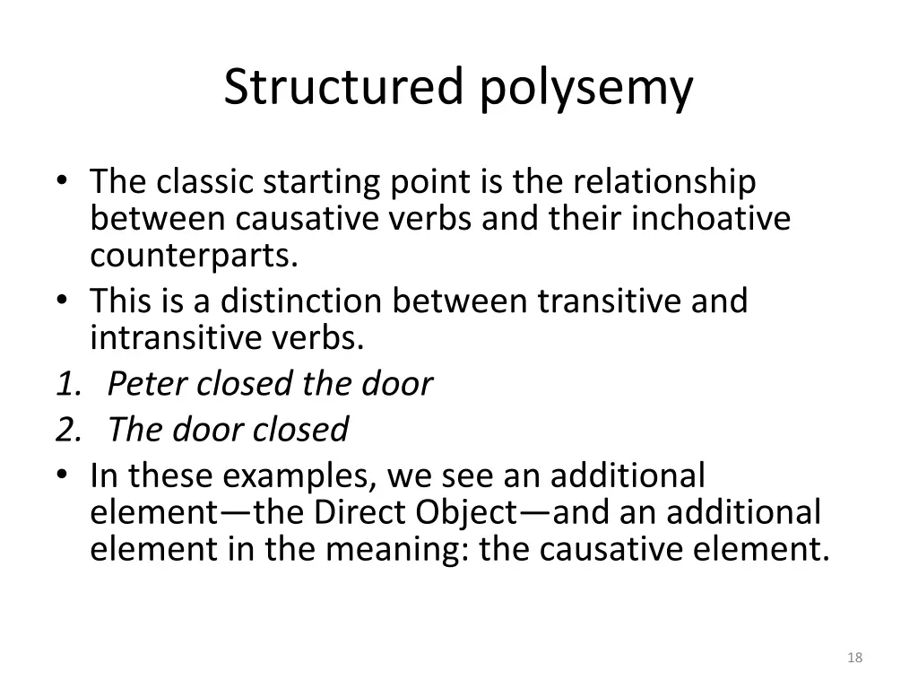 structured polysemy