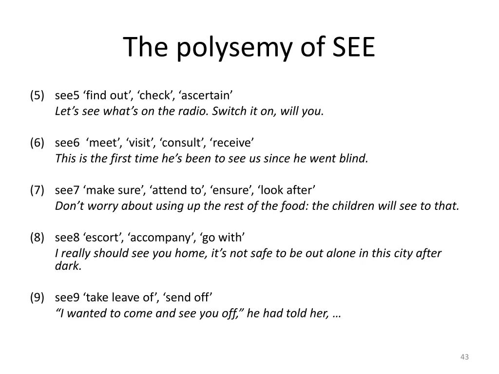 the polysemy of see 2