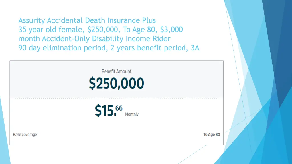 assurity accidental death insurance plus 35 year