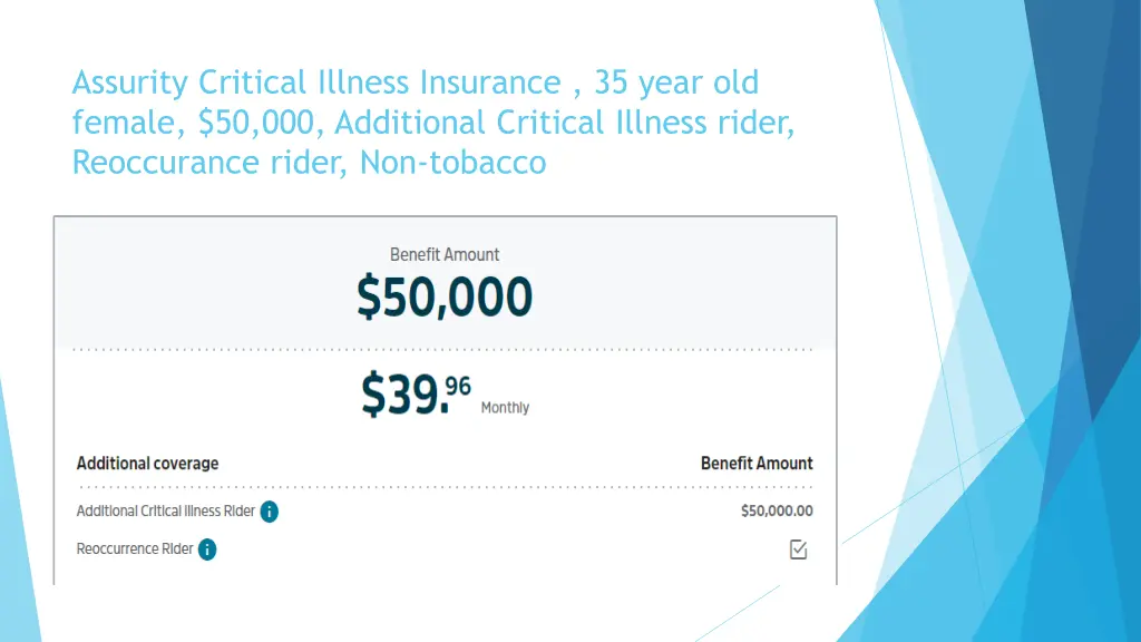 assurity critical illness insurance 35 year