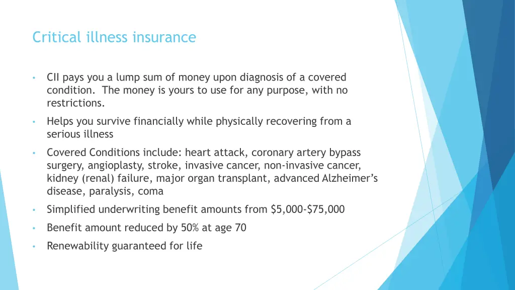 critical illness insurance