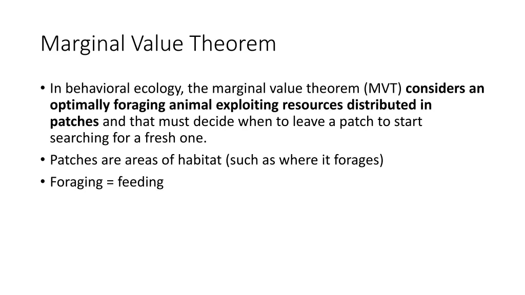 marginal value theorem