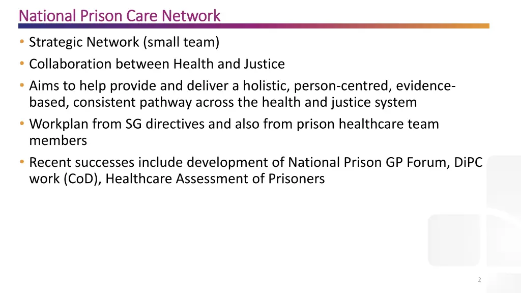 national prison care network national prison care