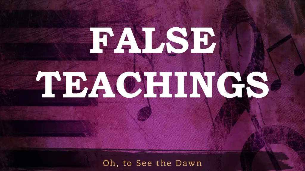 false teachings