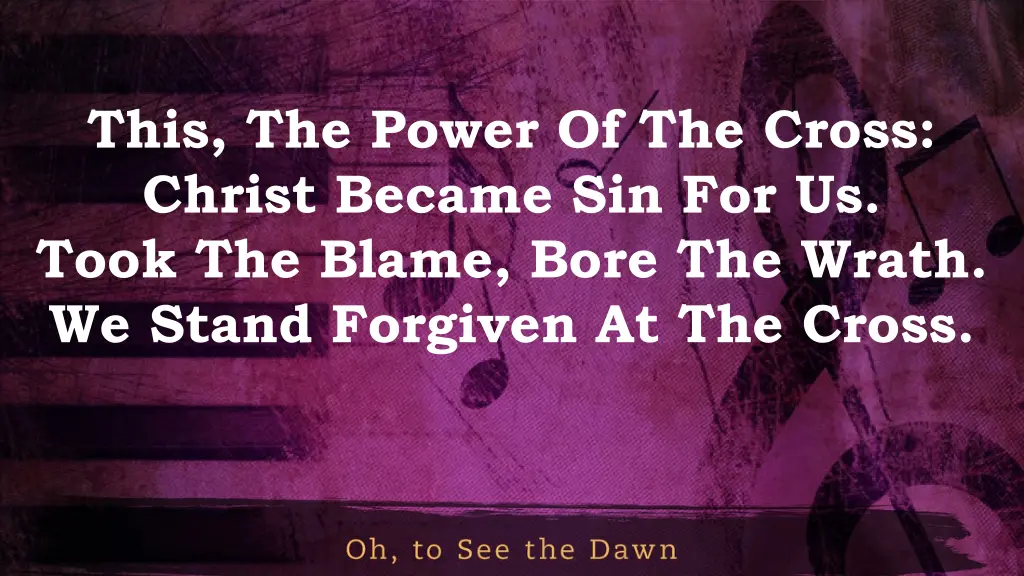 this the power of the cross christ became