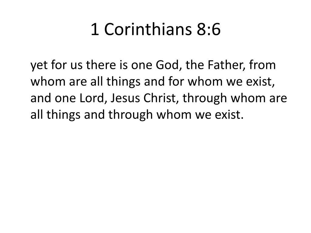 1 corinthians 8 6