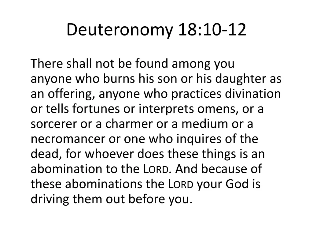 deuteronomy 18 10 12