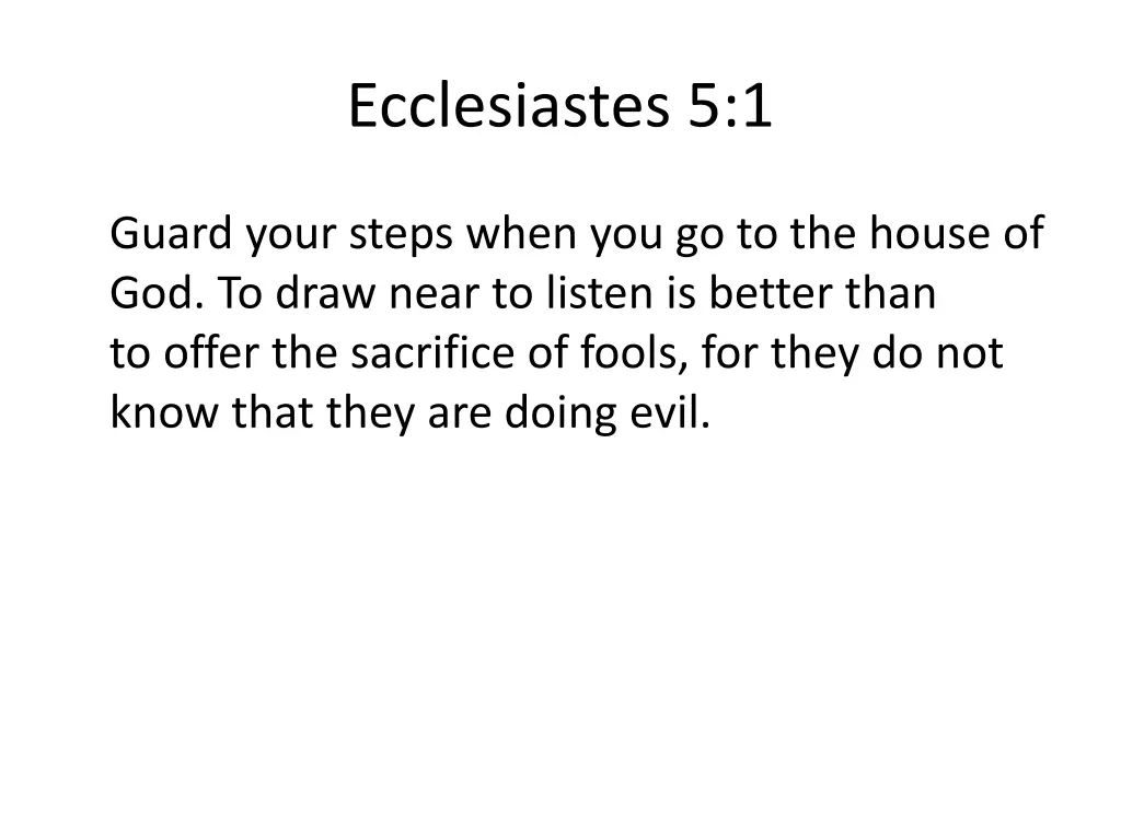 ecclesiastes 5 1
