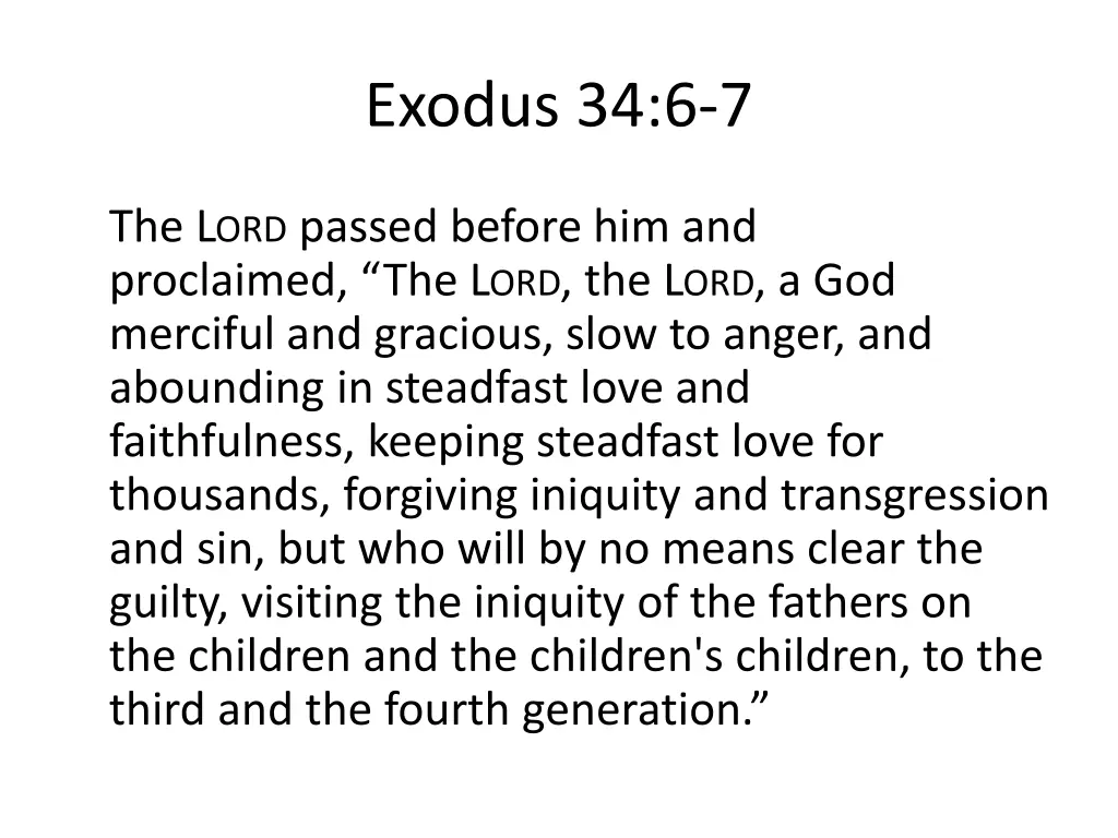 exodus 34 6 7