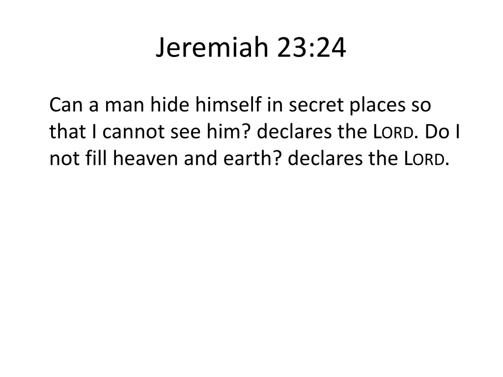 jeremiah 23 24