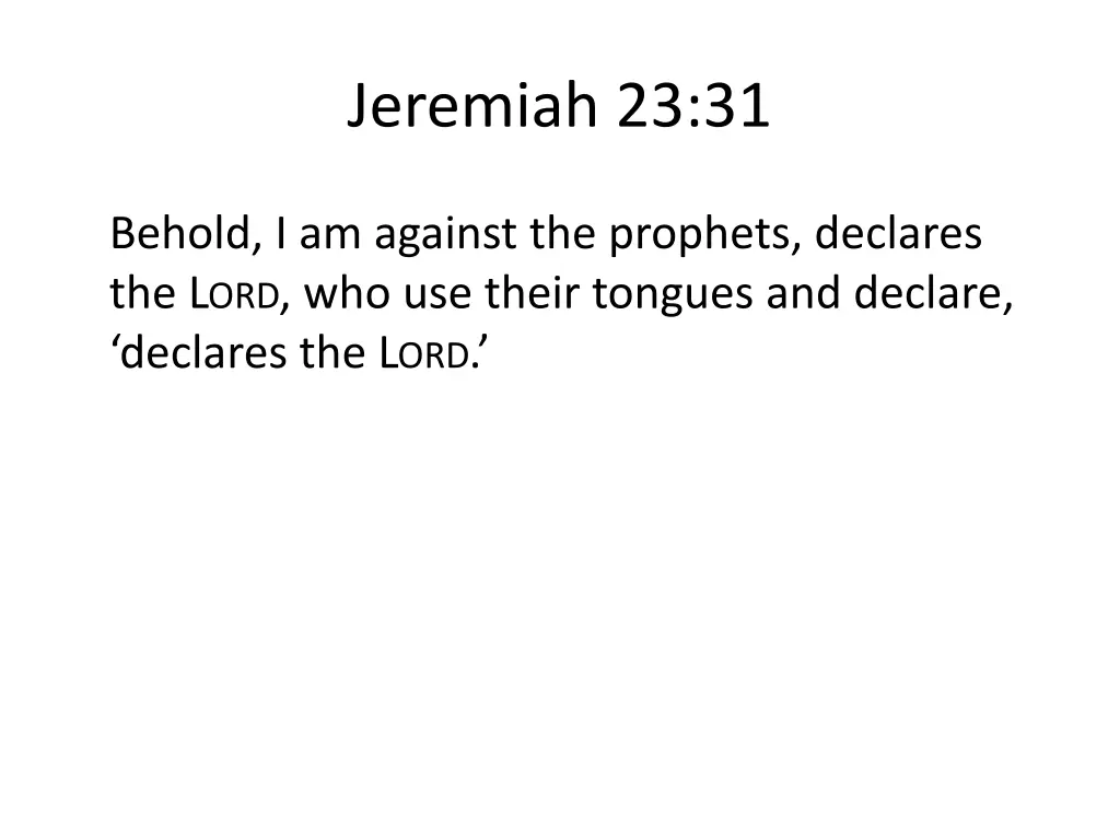 jeremiah 23 31