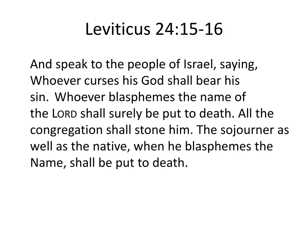 leviticus 24 15 16