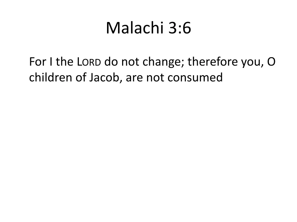 malachi 3 6