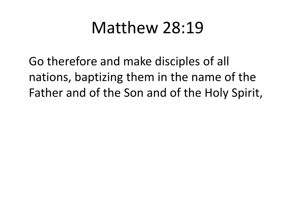 matthew 28 19