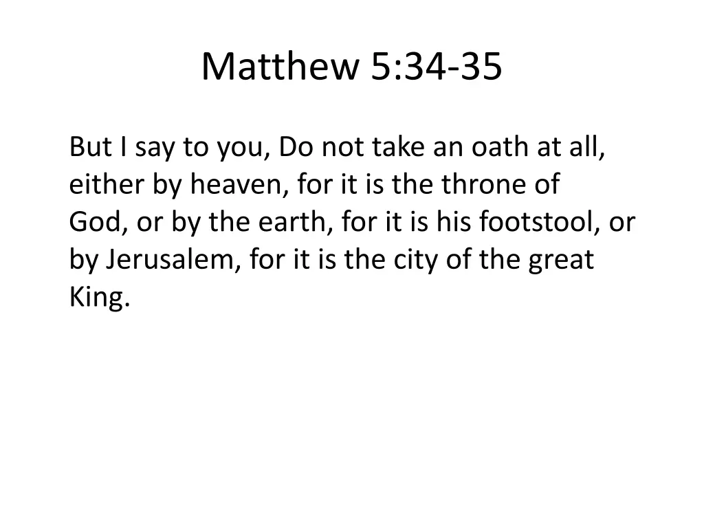 matthew 5 34 35