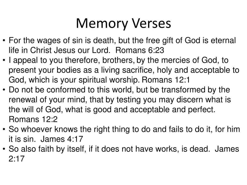 memory verses 2