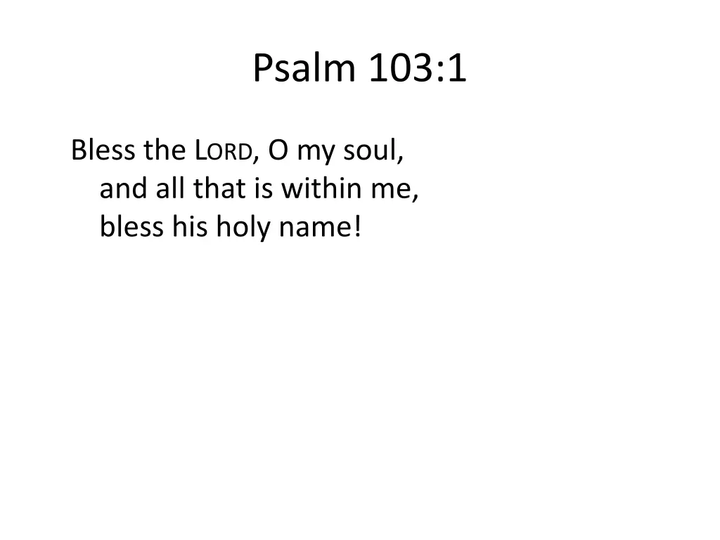 psalm 103 1