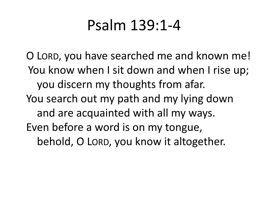 psalm 139 1 4