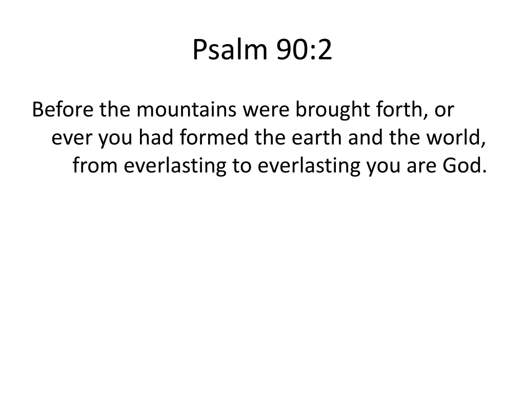 psalm 90 2