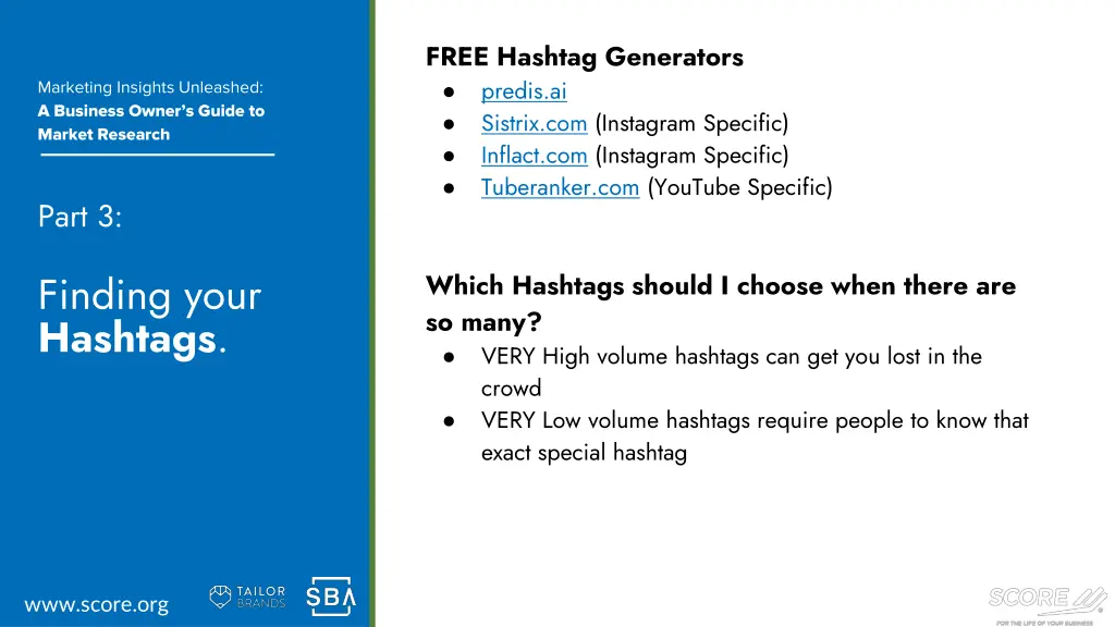 free hashtag generators predis ai sistrix