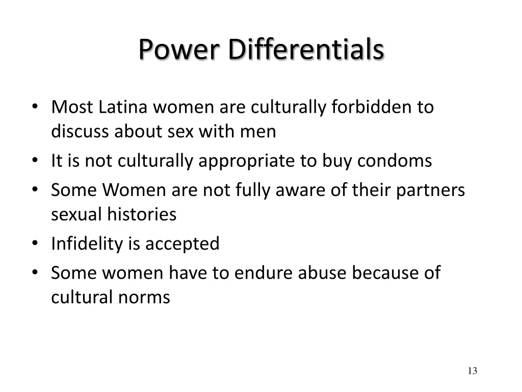 power differentials