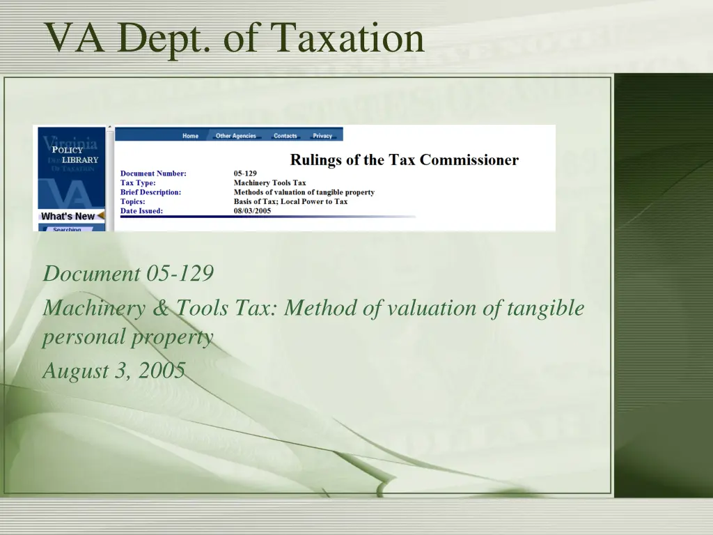 va dept of taxation