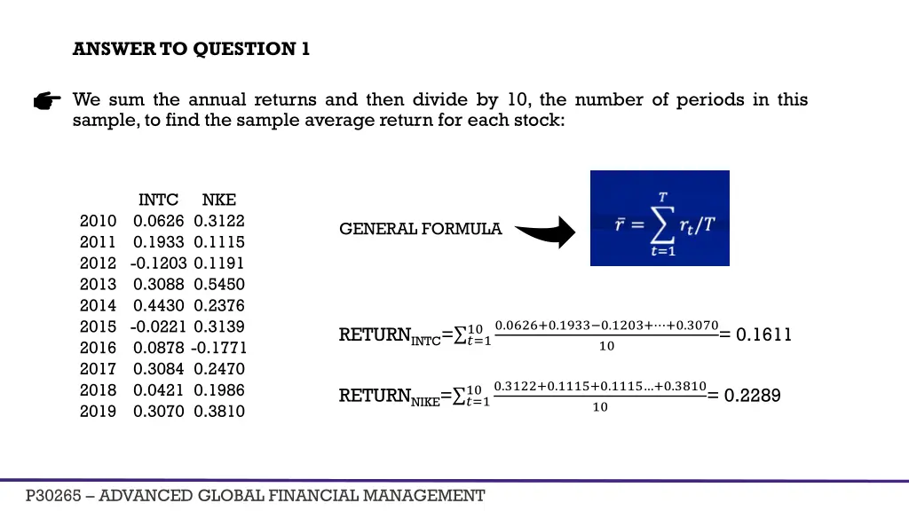 answer to question 1