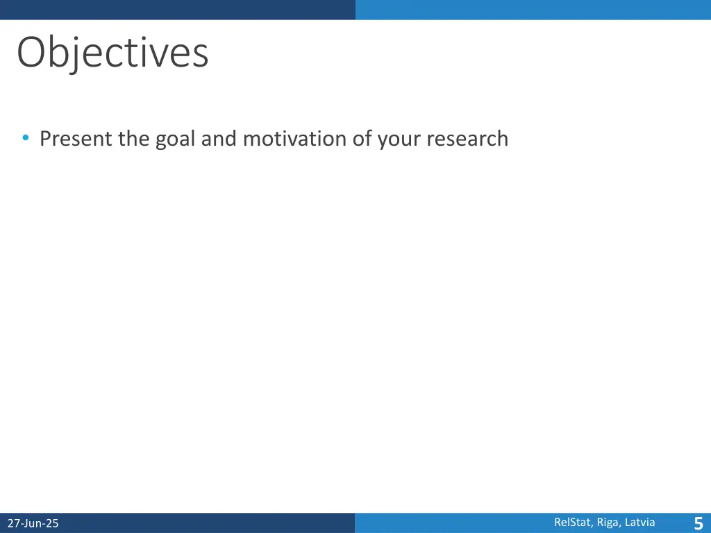objectives