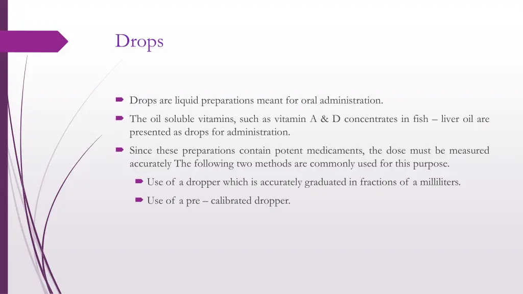 drops