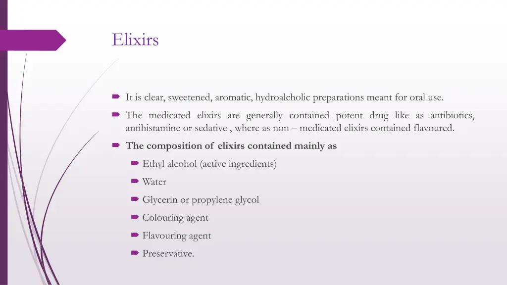 elixirs
