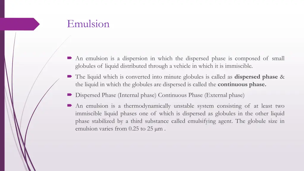 emulsion