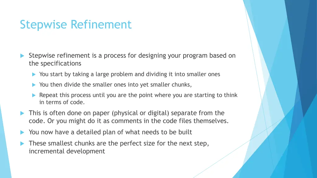 stepwise refinement
