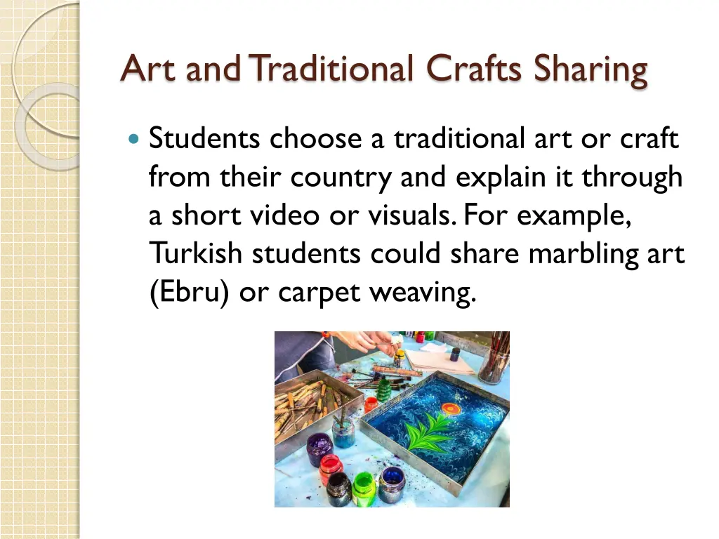 art and traditional crafts sharing