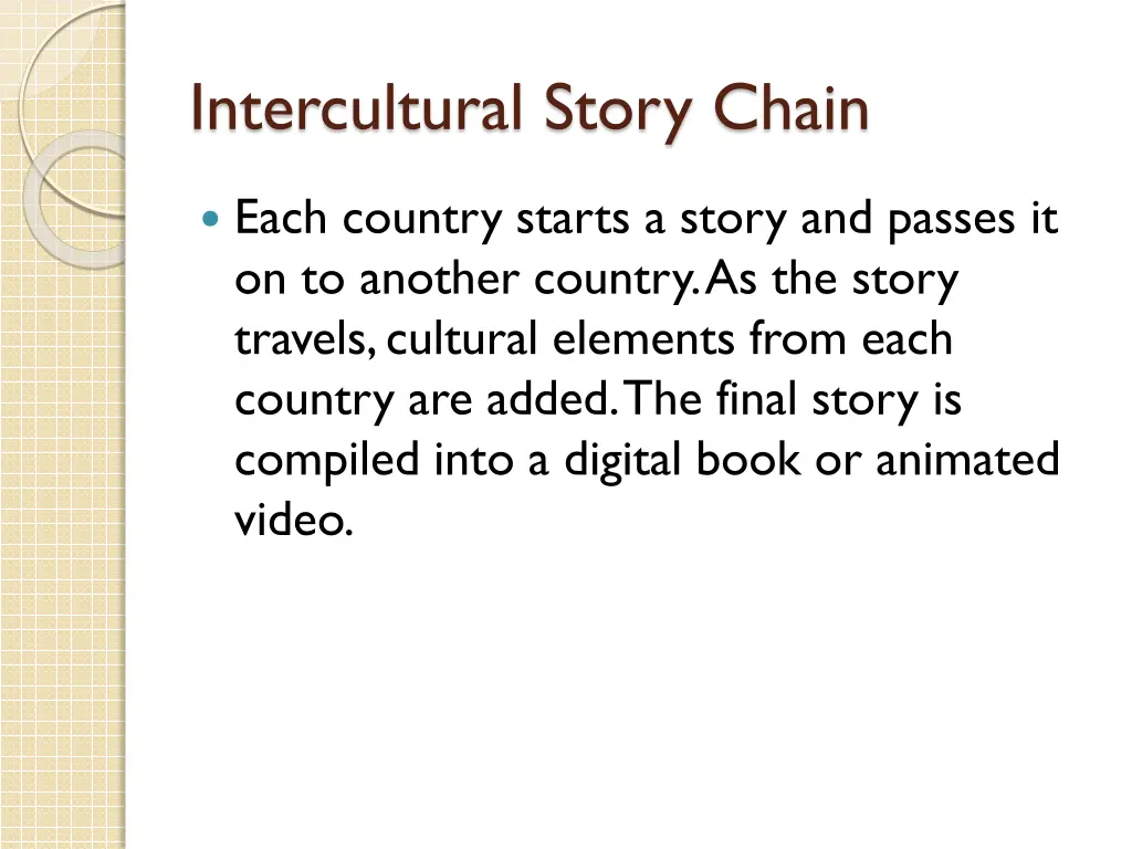 intercultural story chain