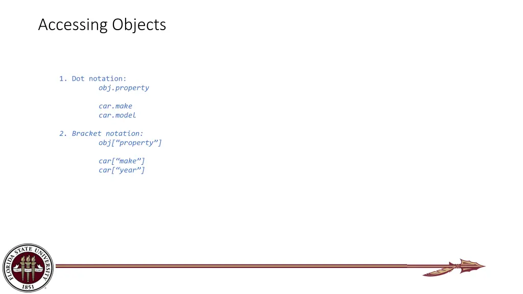 accessing objects